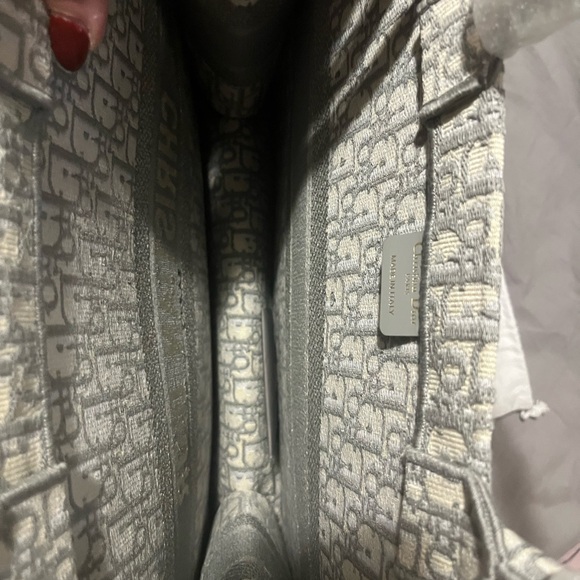 CD logo book tote large oblique blue grey new without tags - Picture 14 of 14